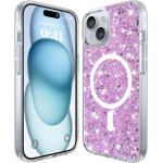 Techsuit - Sparkly Glitter MagSafe - iPhone 15 - Magenta