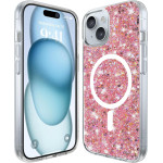 Techsuit - Sparkly Glitter MagSafe - iPhone 15 - Pink