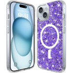 Techsuit - Sparkly Glitter MagSafe - iPhone 15 Plus - Purple