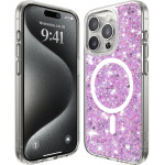 Techsuit - Sparkly Glitter MagSafe - iPhone 15 Pro - Magenta