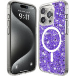 Techsuit - Sparkly Glitter MagSafe - iPhone 15 Pro - Purple