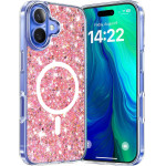 Techsuit - Sparkly Glitter MagSafe - iPhone 16 Plus - Pink