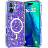 Techsuit - Sparkly Glitter MagSafe - iPhone 16 Plus - Purple