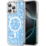 Techsuit - Sparkly Glitter MagSafe - iPhone 16 Pro - Blue