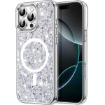 Techsuit - Sparkly Glitter MagSafe - iPhone 16 Pro Max - White