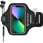 Techsuit - Sports Armband (TH20) - with Velcro, for Phones, max 6.8'' - Black - (TH20/BLACK/6.8/LOGO)
