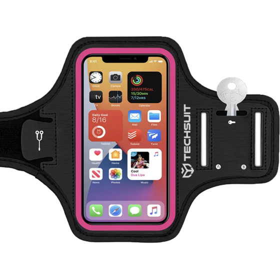 Techsuit - Sports Armband (TH20) - with Velcro, for Phones, max 6.8'' - Pink - (TH20/PINK/6.8)