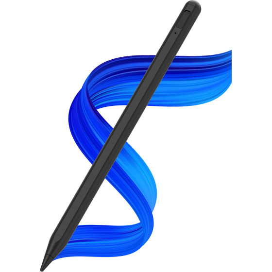 Techsuit - Stylus Pen (AC10SH) - for iPad, Bluetooth, Type-C, 125mAh, Palm Rejection, Replaceable Apple Nib - Black Diamond - (AC10SH;BLACK DIAMOND)