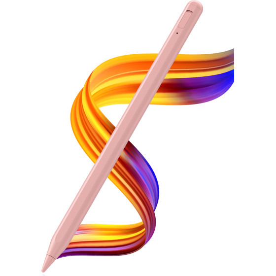 Techsuit - Stylus Pen (AC10SH) - for iPad, Bluetooth, Type-C, 125mAh, Palm Rejection, Replaceable Apple Nib - Vintage Rose - (AC10SH;VITAGE ROSE)