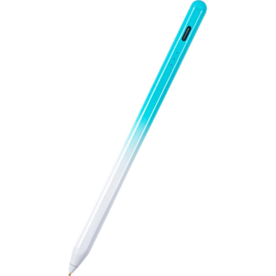 Techsuit - Stylus Pen (S3) - for Phones and Tablets, Universal, Active, Type-C, Fast Charging, 130mAh - Blue - (S3;BLUE)