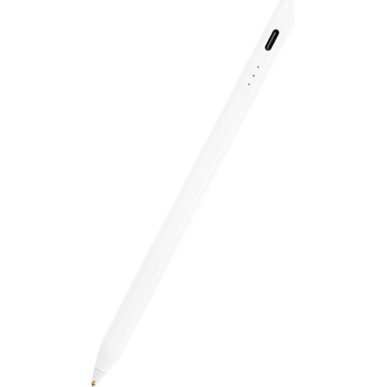 Techsuit - Stylus Pen (S3) - for Phones and Tablets, Universal, Active, Type-C, Fast Charging, 130mAh - White - (S3;WHITE)