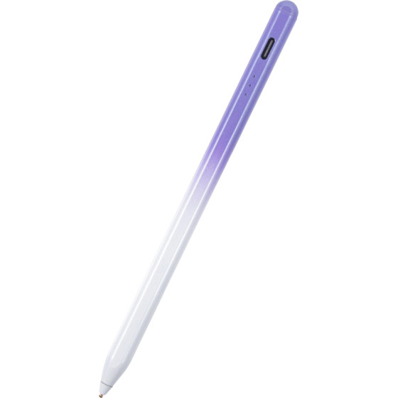 Techsuit - Stylus Pen (S3) - for Phones and Tablets, Universal, Active, Type-C, Fast Charging, 130mAh - Purple - (S3;PURPLE)