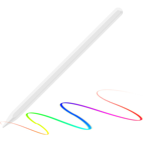 Techsuit - Stylus Pen - for iPad, Bluetooth, Magnetic Charging, Palm Rejection, 70mAh, 5V - White - (AC20-Pro)