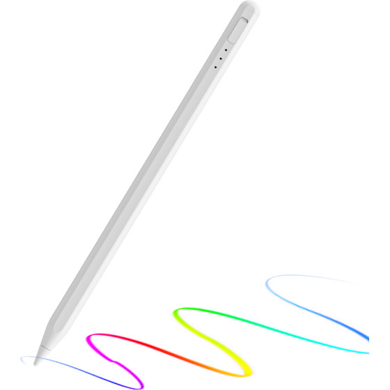 Techsuit - Stylus Pen - for iPad, Type-C, Palm Rejection, Tilt Sensitivity, Side Adsorption, 125mAh - White - (AX10-T)