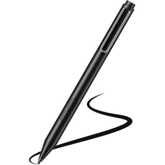 Techsuit - Stylus Pen - for Microsoft Surface, Active, Educational Pen, Palm Rejection, AAAA Battery, MPP1.51 - Black - (F94S)