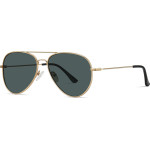 Techsuit - Sunglasses (3025) - for Women and Men, with UV Protection and Metal Frame - Gold / Green - (3025;GREEN)