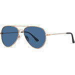 Techsuit - Sunglasses (3025) - for Women and Men, with UV Protection and Metal Frame - Rose Gold / Harbor Blue - (3025;ROSE GOLD)