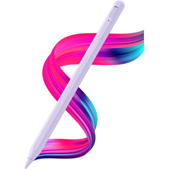 Techsuit - Stylus Pen - for iPad, Bluetooth, Type-C, 125mAh, Palm Rejection, Replaceable Apple Nib - Mystic Lilac - (AC10SH)