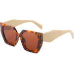 Techsuit - Sunglasses (3967) - for Women, PC Frame and Lens - Leopard / Brown