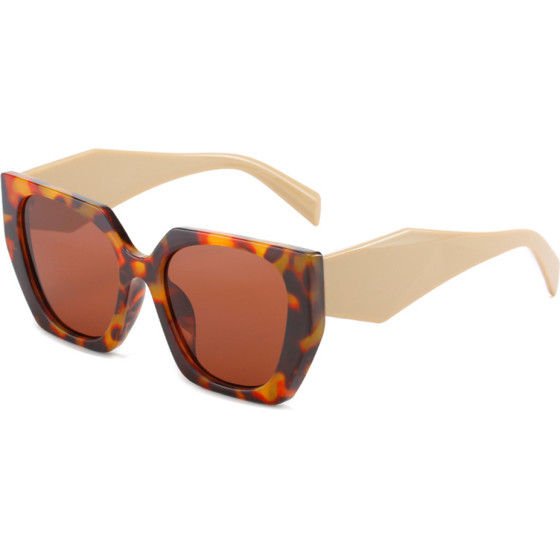 Techsuit - Sunglasses (3967) - for Women, PC Frame and Lens - Leopard / Brown