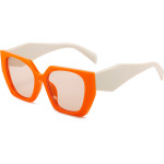 Techsuit - Sunglasses (3967) - for Women, PC Frame and Lens - Orange / Beige / Champagne