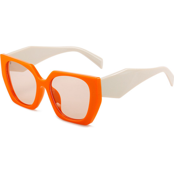 Techsuit - Sunglasses (3967) - for Women, PC Frame and Lens - Orange / Beige / Champagne
