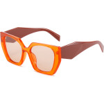 Techsuit - Sunglasses (3967) - for Women, PC Frame and Lens - Orange / Tan / Champagne