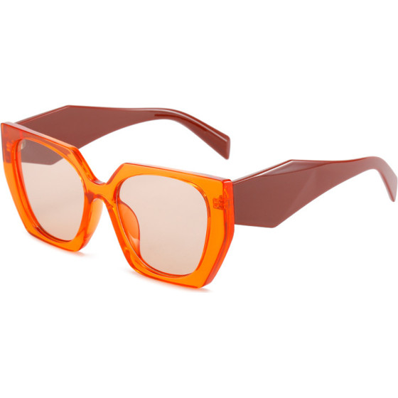 Techsuit - Sunglasses (3967) - for Women, PC Frame and Lens - Orange / Tan / Champagne