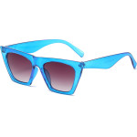 Techsuit - Sunglasses (5154) - for Women, PC Frame and Lens, Square - Blue / Light Gray - (5154;BLUE)