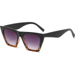 Techsuit - Sunglasses (5154) - for Women, PC Frame and Lens, Square - Black / Leopard / Gray - (5154;LEOPARD)