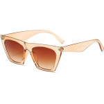 Techsuit - Sunglasses (5154) - for Women, PC Frame and Lens, Square - Champagne / Brown - (5154;CHAMPAGNE)