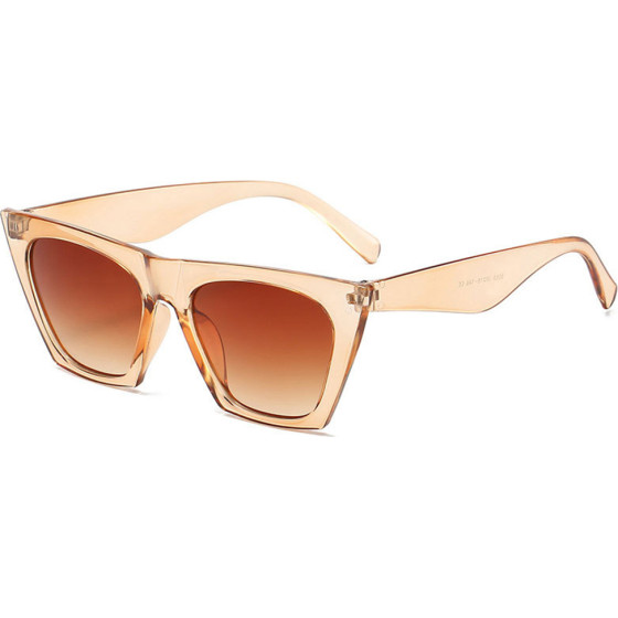 Techsuit - Sunglasses (5154) - for Women, PC Frame and Lens, Square - Champagne / Brown - (5154;CHAMPAGNE)