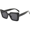Techsuit - Sunglasses (5277) - for Women with PC Frame and Lens, Square Shape - Black / Gray