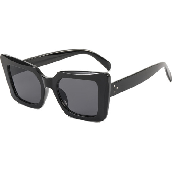 Techsuit - Sunglasses (5277) - for Women with PC Frame and Lens, Square Shape - Black / Gray
