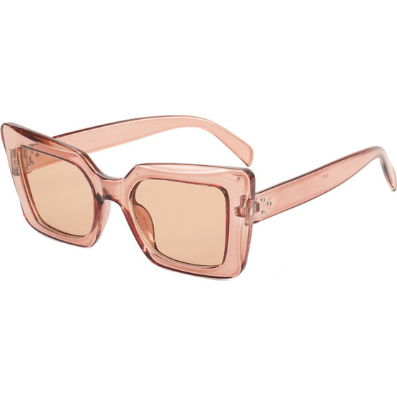 Techsuit - Sunglasses (5277) - for Women with PC Frame and Lens, Square Shape - Brown