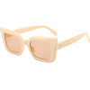 Techsuit - Sunglasses (5277) - for Women with PC Frame and Lens, Square Shape - Champagne / Brown