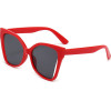 Techsuit - Sunglasses (5335) - for Women with PC Frame and Lens, Butterfly Shape - Red / Gray