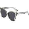 Techsuit - Sunglasses (5335) - for Women with PC Frame and Lens, Butterfly Shape - Gray