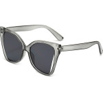 Techsuit - Sunglasses (5335) - for Women with PC Frame and Lens, Butterfly Shape - Gray