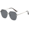 Techsuit - Sunglasses (8195) - for Women, Metal and PC - Silver / Black Gray - (8195;BLACK)