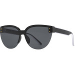 Techsuit - Sunglasses (6506) - for Women, PC Frame and Lens - Bright Black / Gray