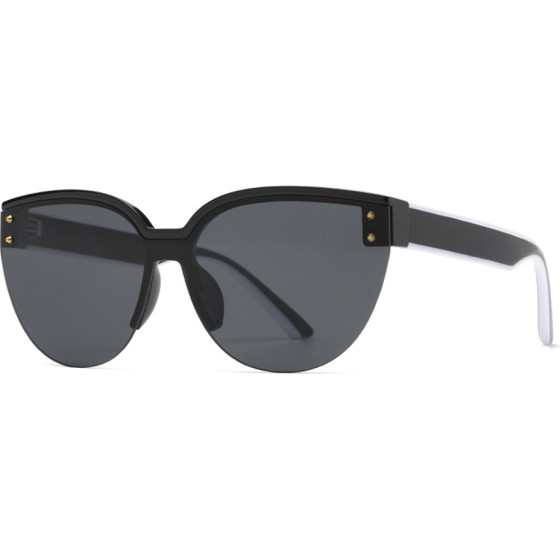 Techsuit - Sunglasses (6506) - for Women, PC Frame and Lens - Bright Black / Gray