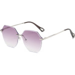 Techsuit - Sunglasses (8195) - for Women, Metal and PC - Silver / Gradient Purple - (8195;PURPLE)