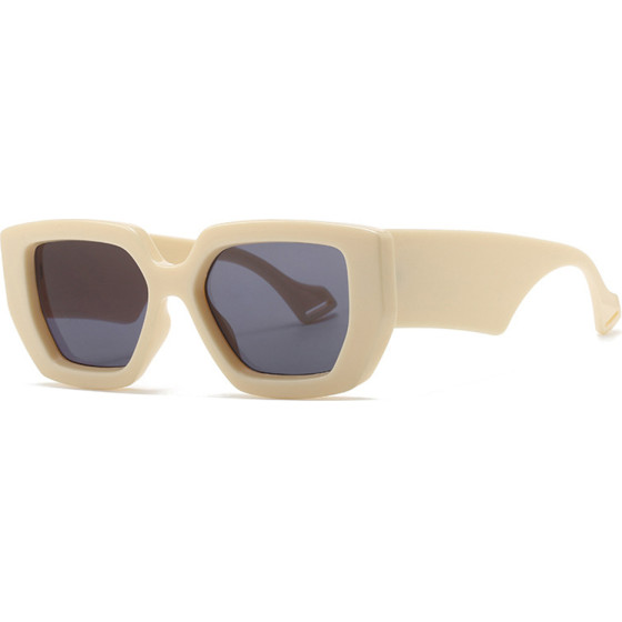 Techsuit - Sunglasses (86321) - for Women with PC Frame and Lens, Vintage - Beige