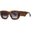 Techsuit - Sunglasses (86321) - for Women with PC Frame and Lens, Vintage - Leopard / Gradient Gray