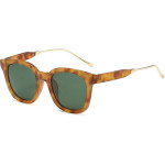 Techsuit - Sunglasses Polarised (2050) - for Women with UV Protection, Metal and PC - Green Leopard - (2050/GREEN LEOPARD)