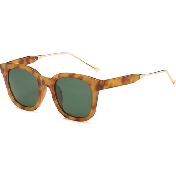 Techsuit - Sunglasses Polarised (2050) - for Women with UV Protection, Metal and PC - Green Leopard - (2050/GREEN LEOPARD)