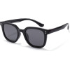 Techsuit - Sunglasses Polarised (8351-C11) - Square Shape, for Kids Between 5-8 Years - Bright Black