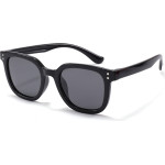 Techsuit - Sunglasses Polarised (8351-C11) - Square Shape, for Kids Between 5-8 Years - Bright Black