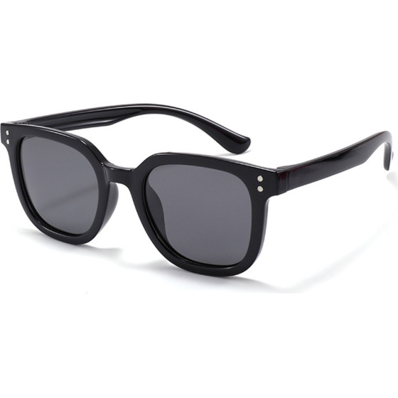Techsuit - Sunglasses Polarised (8351-C11) - Square Shape, for Kids Between 5-8 Years - Bright Black